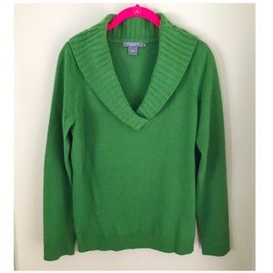 100% Cashmere Green Ann Taylor Sweater